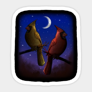 Red Cardinal bird cute red birds Sticker